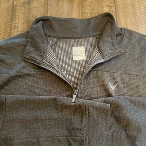 Callaway Golf Mens XL 1/4 Zip Pullover Jacket Black Mock Neck XL